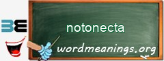 WordMeaning blackboard for notonecta